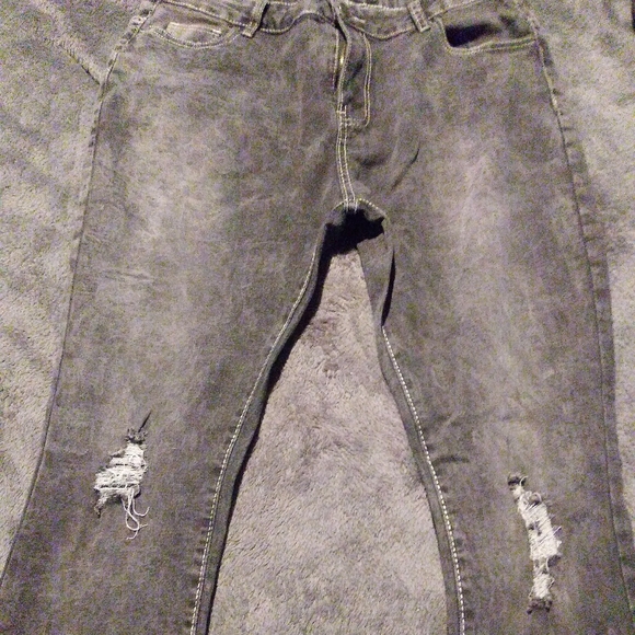*SOLD* Gray retro slim fit flare jeans - Picture 5 of 6